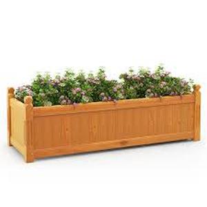 lot 45 image: Raised Garden Bed Elevated Planter Box with Drainage Gaps Outdoor Wood Planter Container  Customer Returns See Pictures