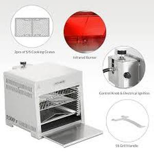 lot 46 image: INSTA-SEAR Outdoor Portable Infrared Propane Gas Grill, Tabletop Cooking Steak Grill 15 in. Stainless Steel with Cooking Grid  Customer Returns See Pictures