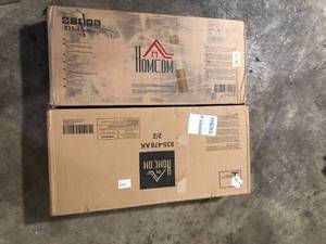 lot 18 image: HOMCOM Freestanding Storage Cabinet not assembled 835-476AK Customer Returns See Pictures