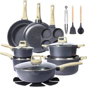 lot 12 image: GiPP 22 Piece Ceramic Pots and Pans Set