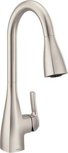 lot 14 image: Moen Kiran Spot Resist Stainless One-Handle High Arc Pull Down Kitchen Faucet
