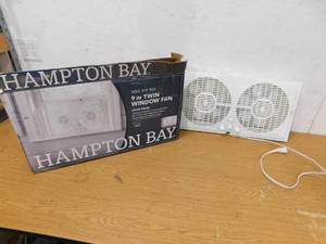 lot 15 image: Hampton Bay 9 in. Twin Window Fan