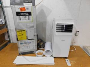 lot 16 image: Vissani 5,000 BTU 115-Volt 3-in-1 Portable Air Conditioner Unit Cools up to 150 sq. ft. with Dehumidifier and Remote in White