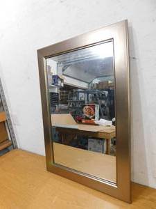 lot 36 image: Glacier Bay 24 in. W x 35 in. H Rectangular PS Framed Wall Bathroom Vanity Mirror in Brushed Nickel