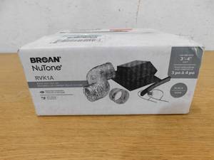 lot 105 image: Broan-NuTone 3 in. to 4 in. Roof Vent Kit for Round Duct Steel in Black