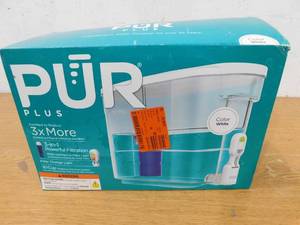 lot 123 image: Plus 30-Cup Water Filter Pitcher Dispenser