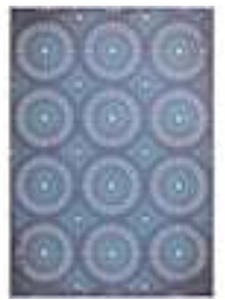 lot 83 image: StyleWell Quince NavyBlue 5 x 7 Medallion Vinyl Area Rug