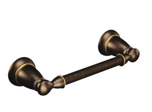 lot 135 image: (3) MOEN Banbury Pivoting Double Post Toilet Paper Holder in Mediterranean Bronze