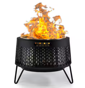 lot 142 image: TIKI 20 in. Smokeless Wood Burning Huddle Fire Pit with Stand, Removable Ash Pan and Weather Resistant Cover