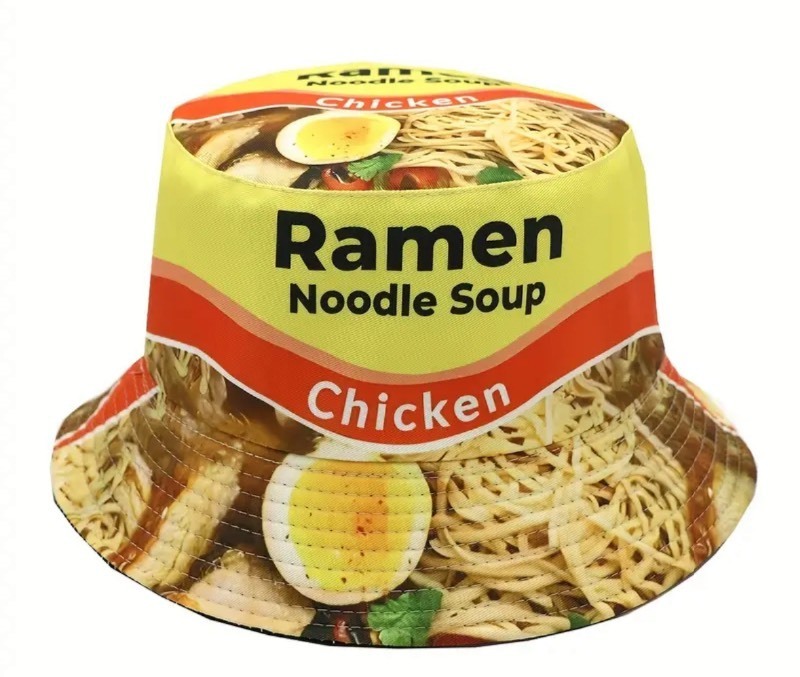 lot 44A image: Brand New Ramen Chicken Noodle Soup Bucket Hat OSFM