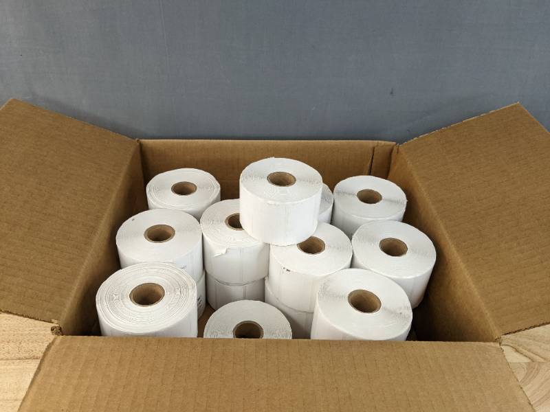 lot 187 image: 20 New Rolls of 2 Label Stickers - 1000 per Roll