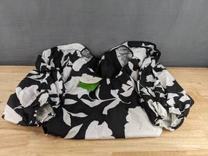 lot 58 image: Brand New Kate Spade New York Womens Black and White Flowered Dress - Size Large