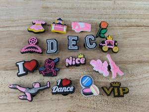 lot 64 image: 20 Brand New Assorted Decorative Croc Shoe Charms