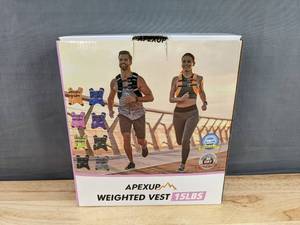lot 65 image: Brand New Apexup Weighted Vest 15 lbs in Black