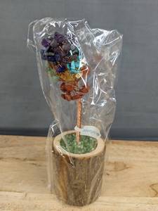 lot 67 image: Brand New Seven Chakra Wooden Root Money Tree in Original Packaging