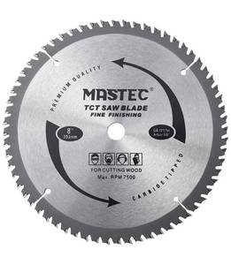 lot 85 image: Brand New MASTEC 8 Inch 64T TCT Circular Saw Blade for Fine Finishing