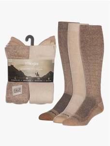 lot 94 image: 3 Brand New Pairs Wrangler Over the Calf Socks, Shoe Size Mens 6-12
