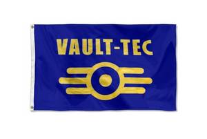 lot 98 image: Brand New Vault-Tec Flag 3x5 Feet with Brass Grommets