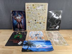 lot 106 image: 7 Brand New Metal Wall Art Tins with Various Designs
