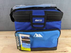 lot 109 image: Brand New Arctic Zone Zipperless Cooler 9-Can Capacity, Blue and Black