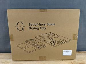 lot 119 image: Brand New Guildline Set of 4pcs Stone Drying Tray, Grey