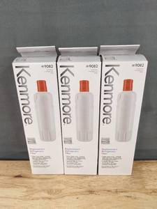 lot 120 image: 3 Brand New Kenmore Replacement Refrigerator Filters Model 9082