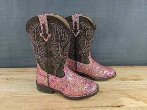 lot 153 image: Roper Little Kids Pink & Brown Cowboy Boots - Girls Size 13