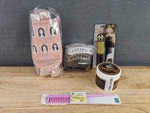 lot 317 image: New Hair Care Set Suavecito Pomade, Hair Roller, Clips & Color Stick