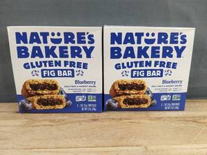 lot 325 image: 2 Brand New Natures Bakery Gluten Free Blueberry Fig Bars