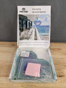 lot 327 image: Brand New MCDE Hanging 3D Wind Spinner with Rainbow Colors