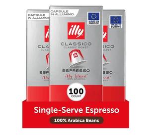 lot 111J image: 100 Brand New Illy Classico Medium Roast Espresso Capsules - 10 Packs