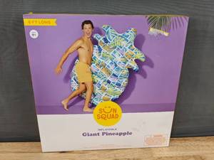 lot 91J image: New 6 ft Long Inflatable Giant Pineapple Pool Float by Sun Squad