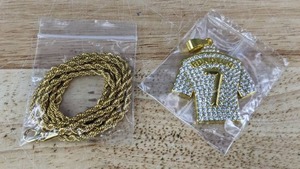 lot 62J image: Brand New Ronaldo #7 Soccer Jersey Pendant Necklace