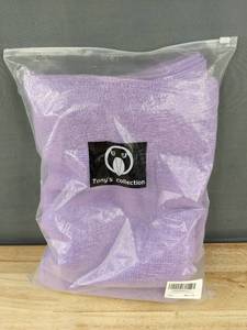 lot 380 image: Brand New Tonys Collection Sheer Curtains 52x95in Purple 100% Polyester