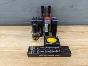 lot 382 image: New Makeup Items Liquid Lipsticks, Nail Polish, Eyeliner, and Brow Duos Covergirl, Ardell, Sally Hansen, Etc.