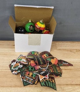 lot 389 image: 49 Brand New Juneteenth Stickers and 12 Ornaments