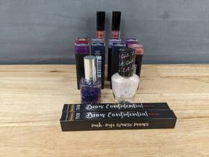 lot 390 image: New Lipsticks, Nail Polishes, and Brow Products Ardell and Others