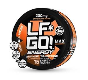 lot 41 image: 3 Brand New LFGO Energy Pouches Orange Tangerine Flavor 200mg - 15 Pouches in Each