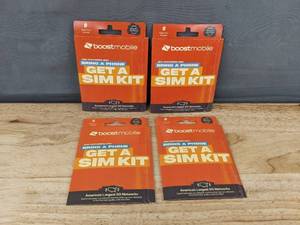 lot 98J image: 4 Brand New Boost Mobile Get a SIM Kits