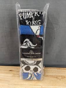 lot 19J image: 7 Brand New Pairs of Disney Tim Burtons The Nightmare Before Christmas Cozy Mens Socks - Size 6-12