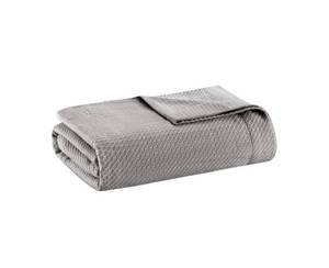 lot 63J image: Brand New Madison Park Egyptian Cotton FullQueen Blanket in Gray