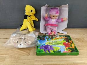lot 824 image: Brand New Assorted Kids Toys and Travel Pillow Set