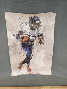 lot 122J image: New NFL Football Tennessee Titans Derrick Henry Canvas Poster - 12 x 18