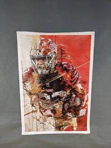 lot 1006 image: New NFL Football San Francisco 49ers Christian McCaffrey #23 Canvas Print - 12x18