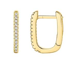 lot 110J image: Brand New Pavoi 14K Gold Plated 925 Sterling Silver Huggie Earrings