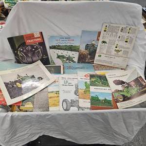 lot 30 image: Box of 30 John Deere Advertising and Farm Books