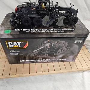 lot 46 image: CAT die cast 18M3 Motor Grader, Black Edition, as new
