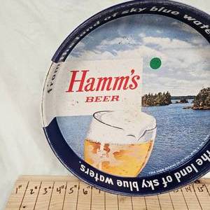 lot 58 image: Hamms Sky Blue Waters 1960s Serving Tray