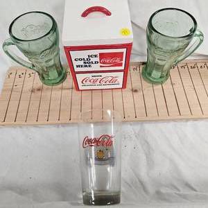 lot 71 image: Very Nice Coca Cola Cookie Jar and Mugs