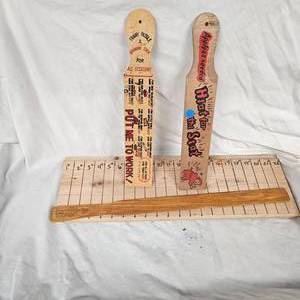 lot 76 image: Vintage Hot Seat Paddles